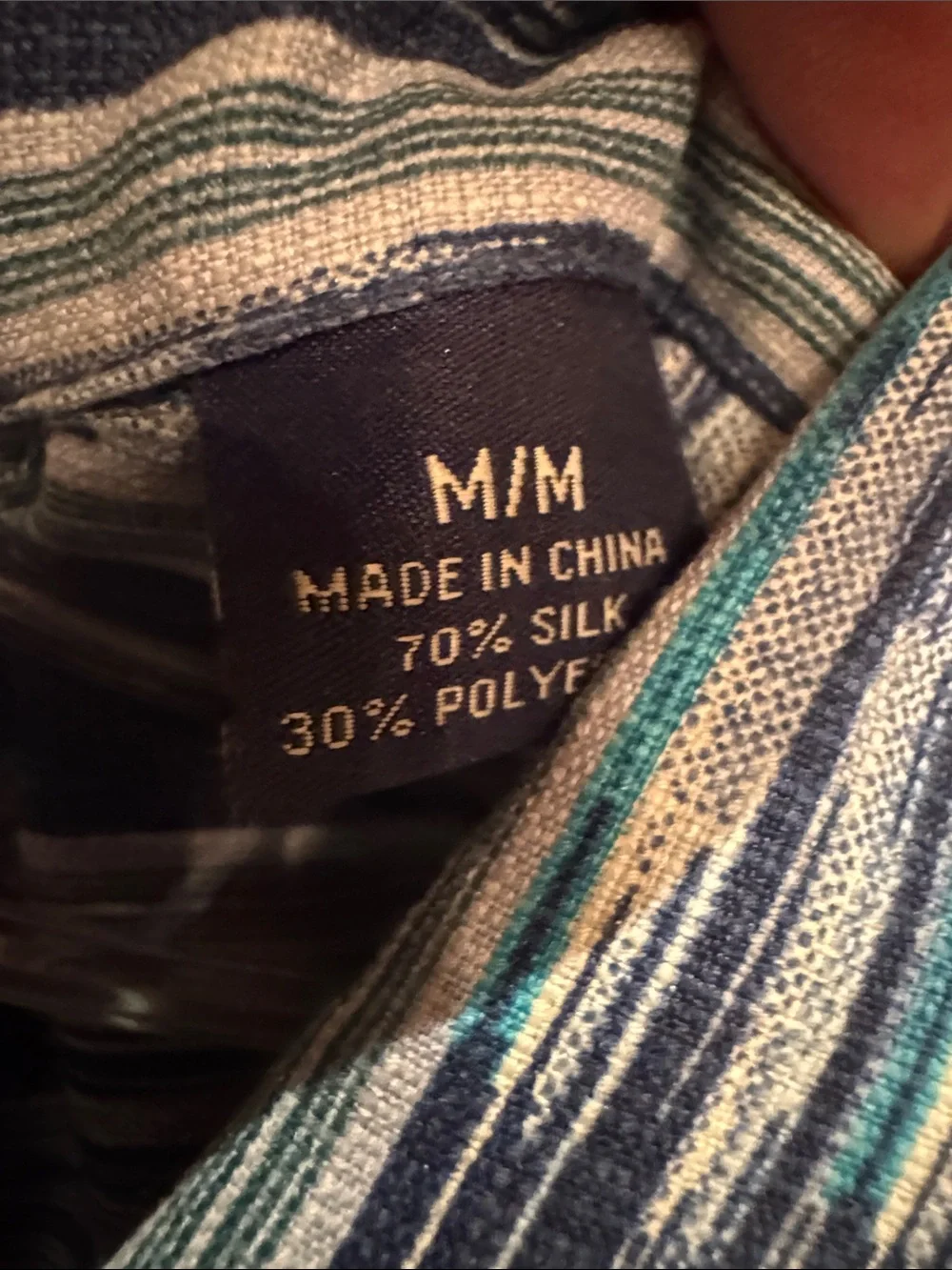 Tommy Bahama Navy and Light Blue Striped Short-Sleeve Button-Down